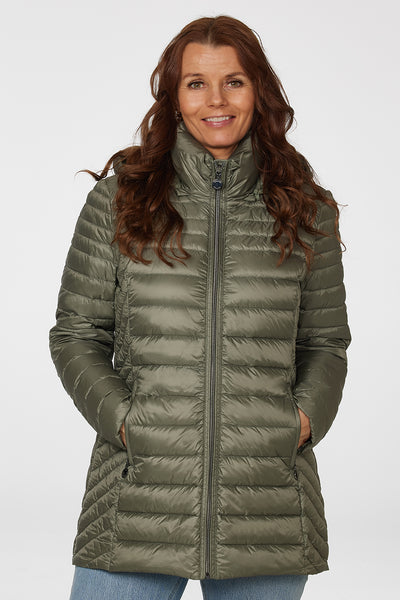 Windfield / Danwear Albina Light Down Lette dunjakker 14 Hunter green