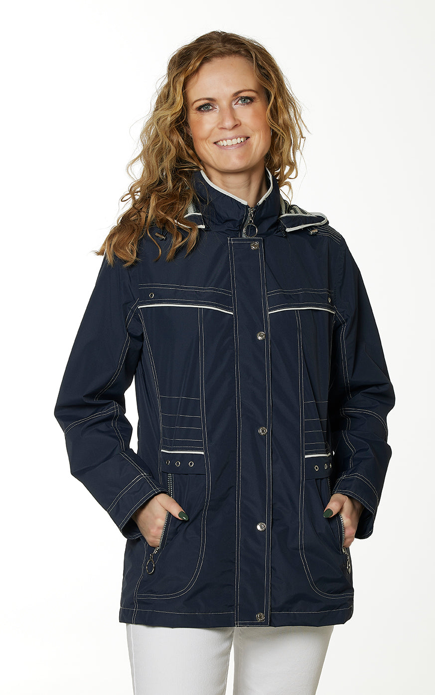 Windfield / Danwear Bea Forårsjakke 0801 Navy/Offwhite