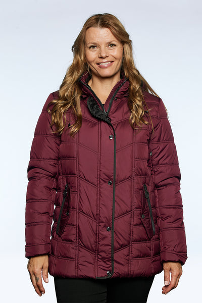 Windfield / Danwear Hella Vinterjakker 2609 Wine/Black