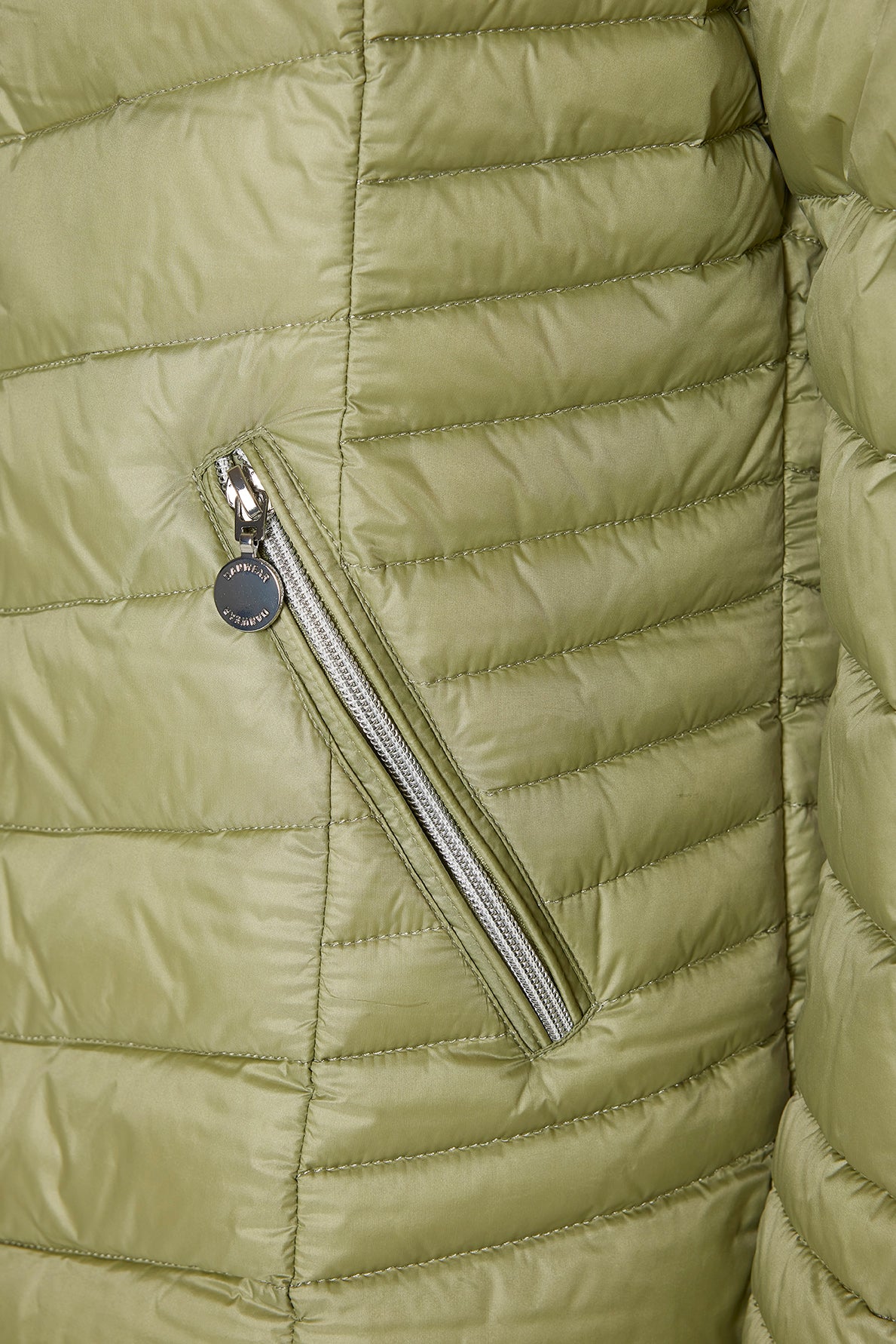 Windfield / Danwear Venessa Lette dunjakker 0414 Sage/Olivine