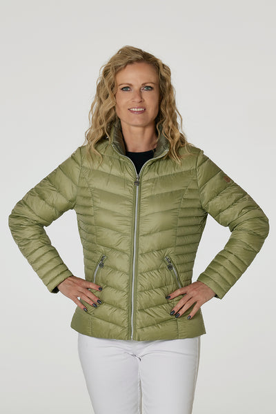 Windfield / Danwear Venessa Lette dunjakker 0414 Sage/Olivine