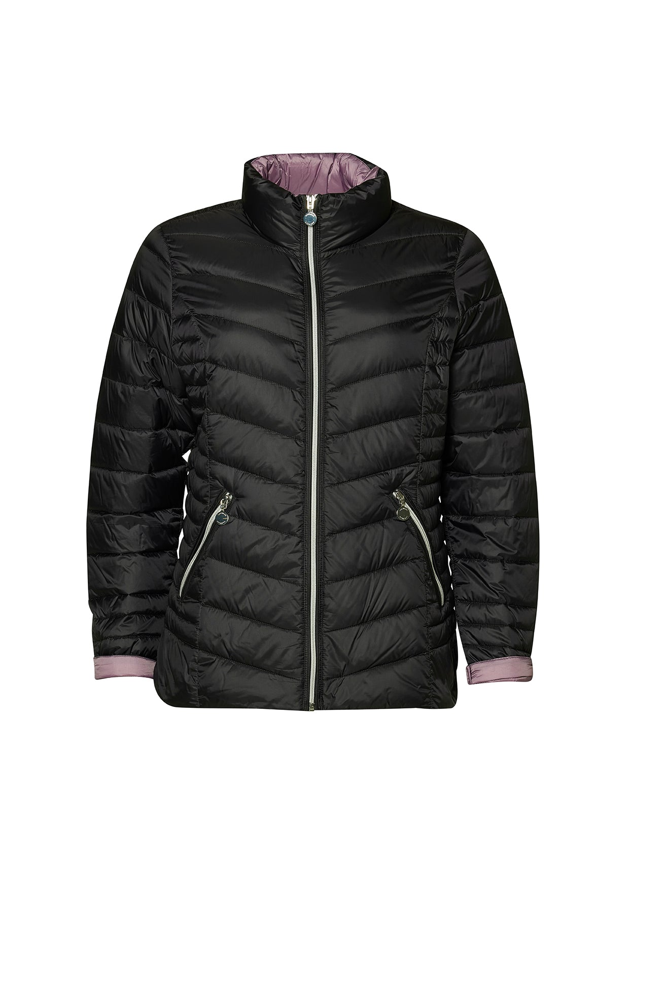 Windfield / Danwear Venessa Lette dunjakker 0936 Black/Lavender