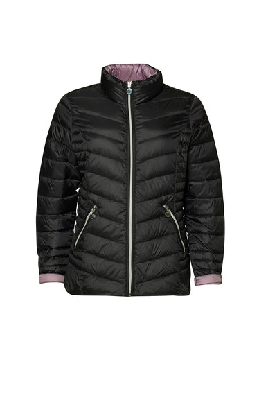 Windfield / Danwear Venessa Lette dunjakker 0936 Black/Lavender