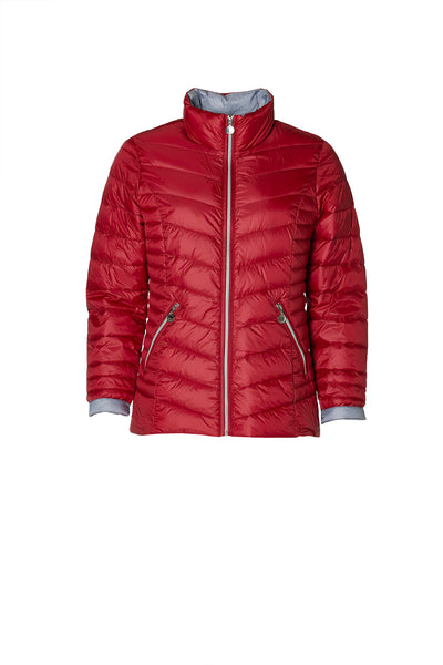 Windfield / Danwear Venessa Lette dunjakker 1651 Red/Heavenblue