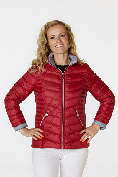 Windfield / Danwear Venessa Lette dunjakker 1651 Red/Heavenblue