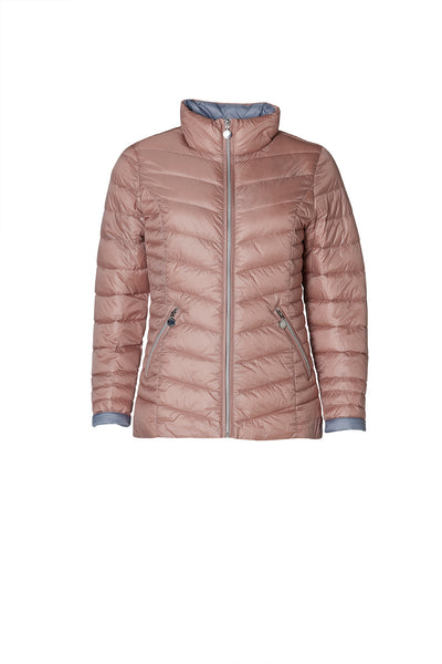 Windfield / Danwear Venessa Lette dunjakker 5651 Nude/Heavenblue