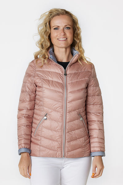 Windfield / Danwear Venessa Lette dunjakker 5651 Nude/Heavenblue